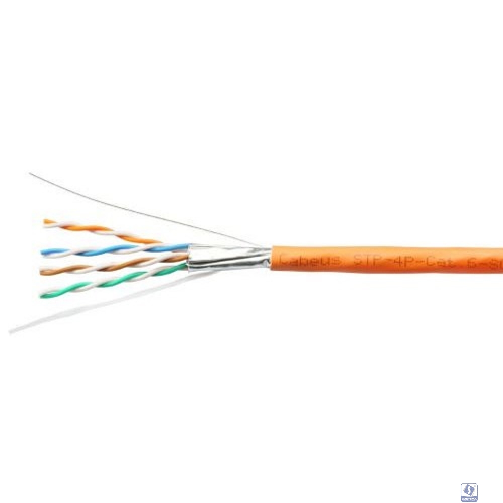 Exegate EX289279RUS Кабель ExeGate FUTP4-C6-CU-S23-IN-LSZH-OR-305 FTP 4 пары кат.6 медь, 23AWG, экран, бухта 305м, оранжевый, LSZH