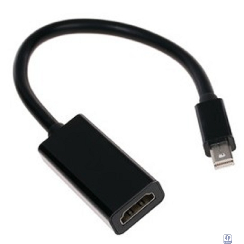 Cablexpert Переходник miniDisplayPort - HDMI, 20M/19F, кабель 15см, черный, пакет (A-mDPM-HDMIF-02)
