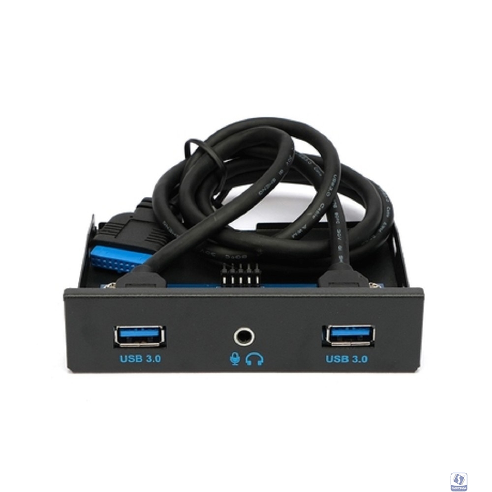 Gembird Планка USB 3.0 на переднюю панель 3.5", 2 порта USB и 1 порт HD audio (FP3.5-USB3-2A-HDA)