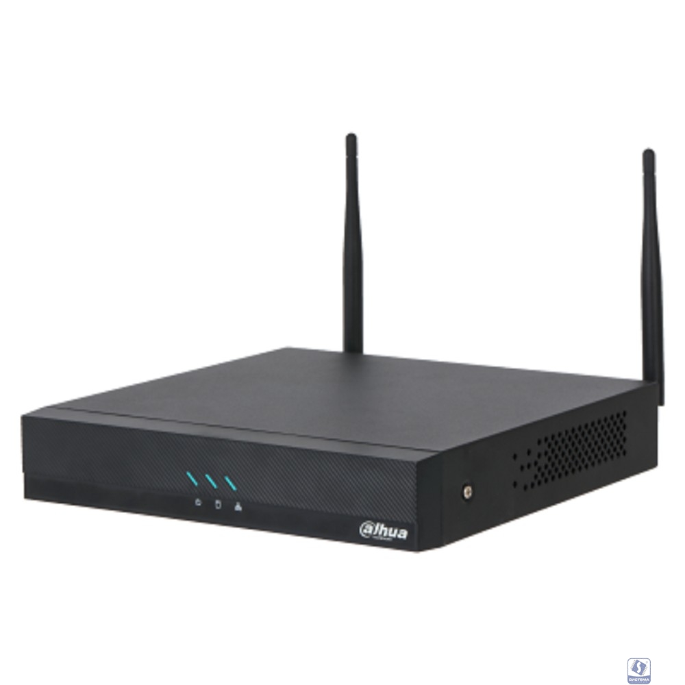 DAHUA DHI-NVR2108HC-W 8-канальный IP-видеорегистратор H.265+ с W-Fi и ИИ Входящий поток до 80Мбит/с;  1 SATA III до 20Тбайт;  1 HDMI, 1 VGA; 1 RJ45 100Мбит/с, Wi-Fi 2.4ГГц, 5ГГц 