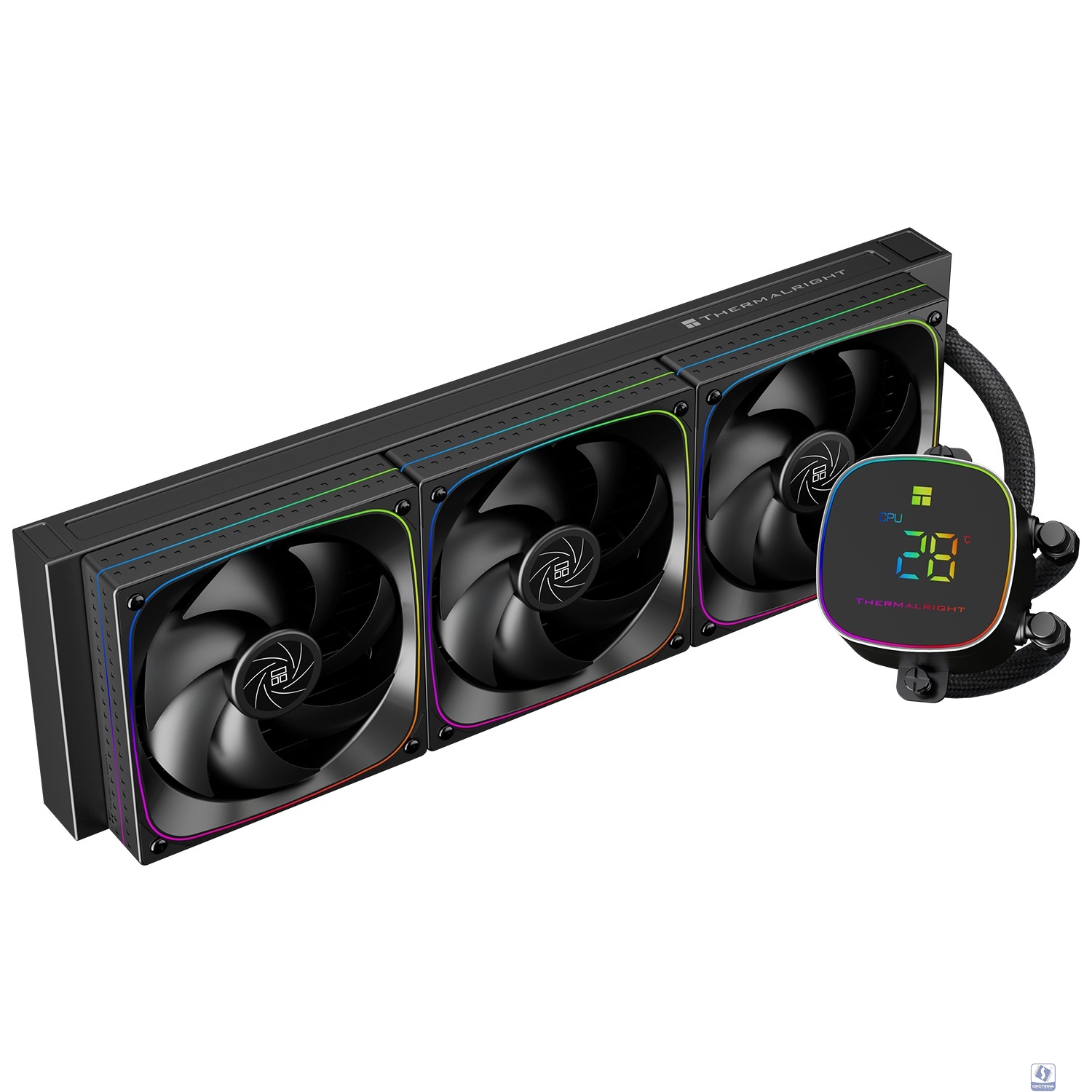 Thermalright Система водяного охлаждения Frozen Horizon 360 Digital ARGB Black / 3x120mm ARGB PWM Fans / TRFH360DAB