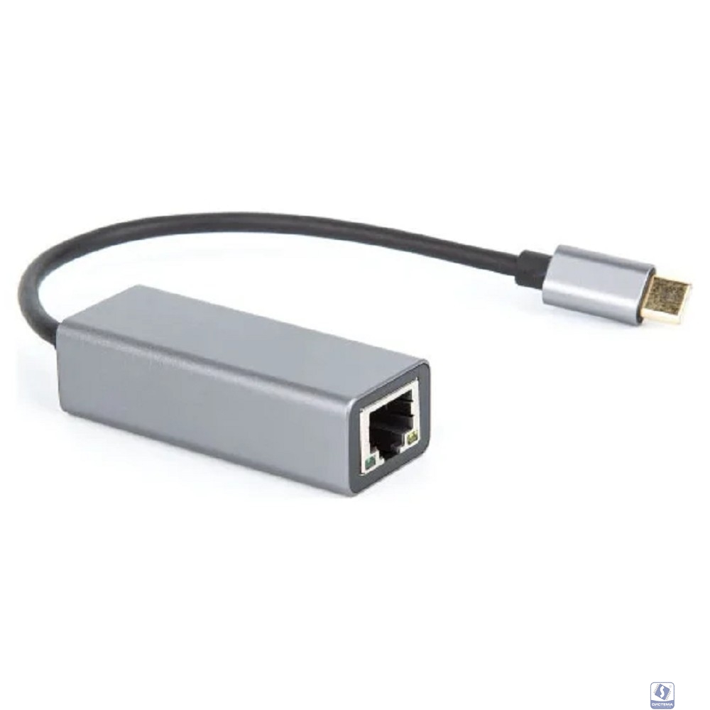 VCOM DU320M Кабель-переходник USB 3.1 Type-C -->RJ-45 1000Mbps Ethernet, Aluminum Shell, 0.15м VCOM <DU320M>[4895182256361]