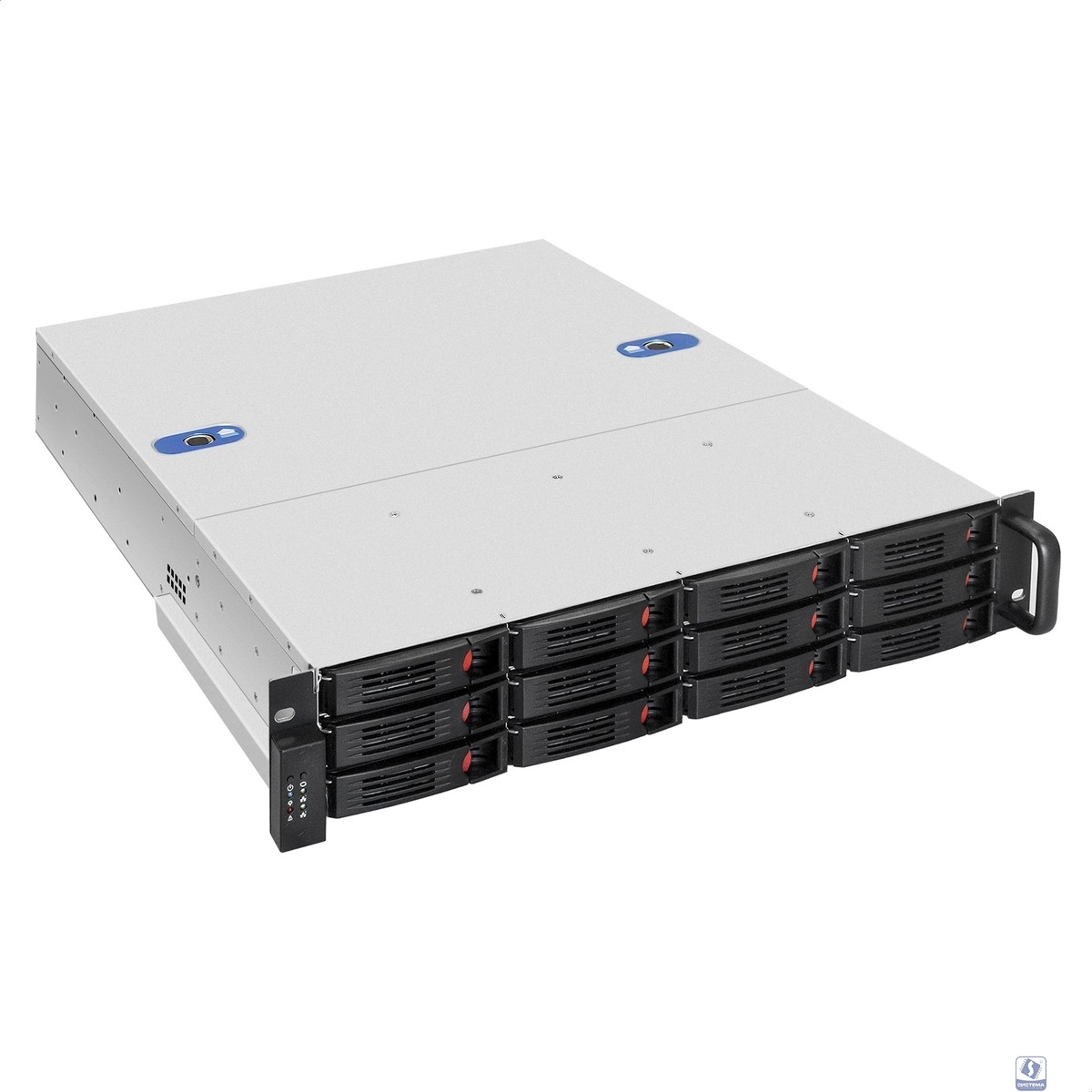 Exegate EX281294RUS Серверный корпус ExeGate Pro 2U550-HS12 <RM 19", высота 2U, глубина 550, БП 1U-500ADS,12xHotSwap, USB>