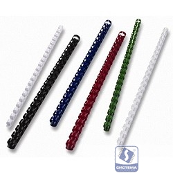 Office Kit  Пластиковые пружины BP2020 10 мм черные 100 шт.