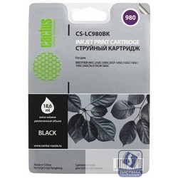 Cactus LC-980BK Картридж струйный Cactus CS-LC980BK черный для Brother DCP-145C/165C MFC-250C/290C (16ml)