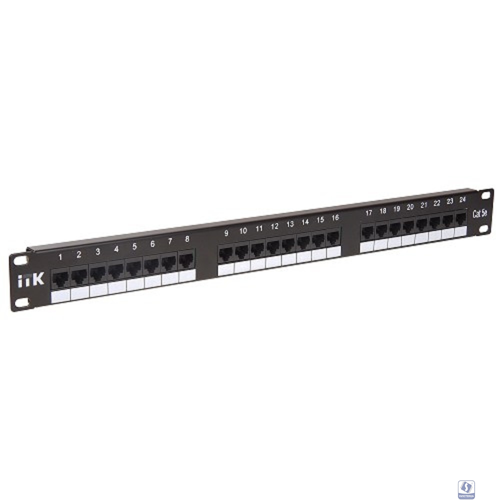 ITK PP24-1UC5EU-D05 1U патч-панель кат.5Е UTP, 24 порта (Dual)