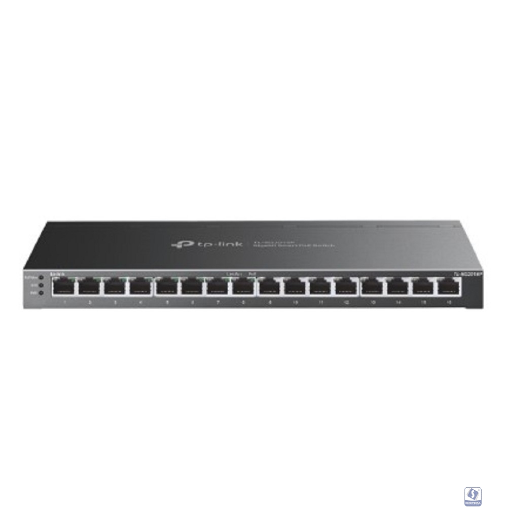 TP-Link SG2016P Коммутатор JetStream Smart с 16 гигабитными портами (8 портов PoE+)
