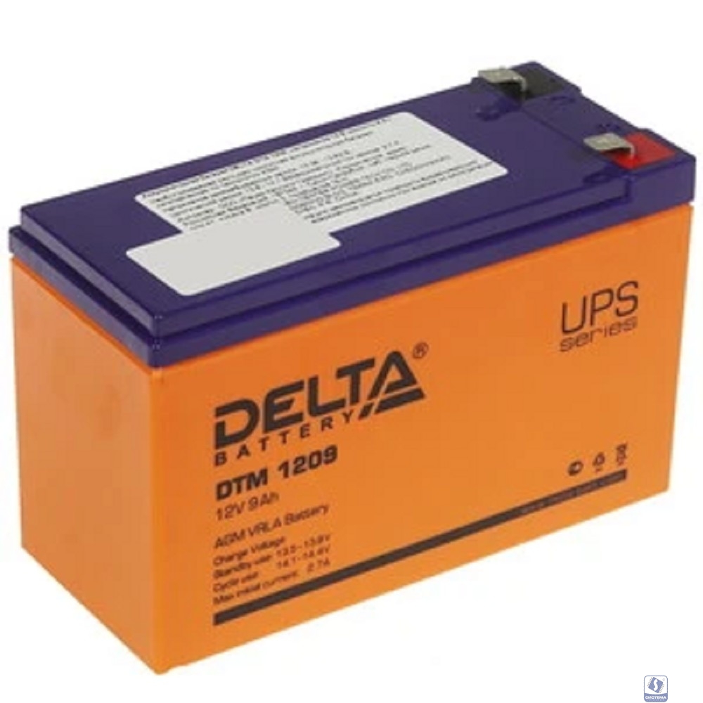 Delta DTM 1209  (9 А\ч, 12В) свинцово- кислотный аккумулятор  