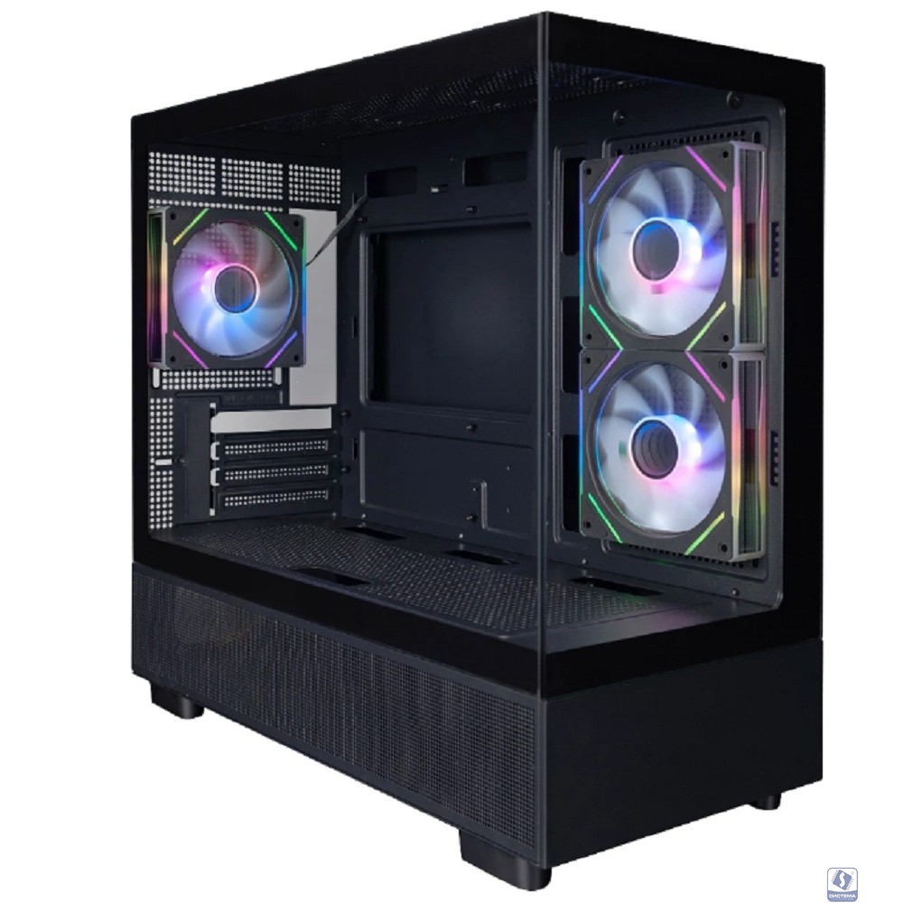 1STPLAYER MIKU Mi5 ARGB Black / mATX / 3x120mm ARGB fans / Mi5-BK-2FC7R-1FC7