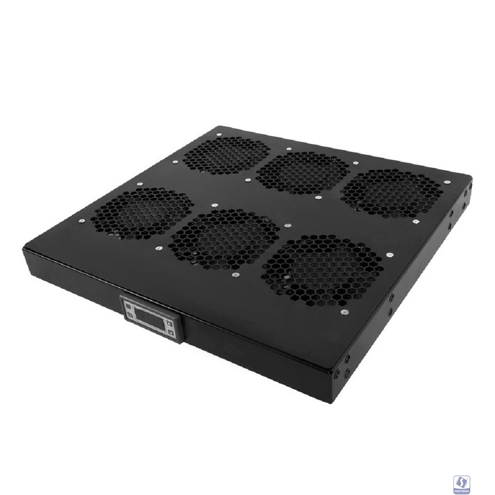 REM Модуль вентиляторный 19" 1U, 6 вентиляторов, регул. глубина 390-750 мм  с контроллером, черный R-FAN-6K-1U-9005