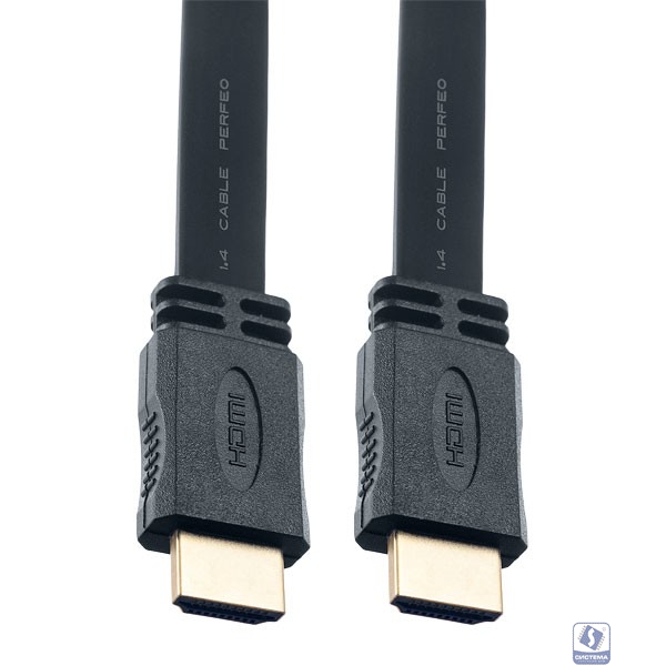 PERFEO Кабель HDMI A вилка - HDMI A вилка, плоский, ver.1.4, длина 3 м. (H1303)