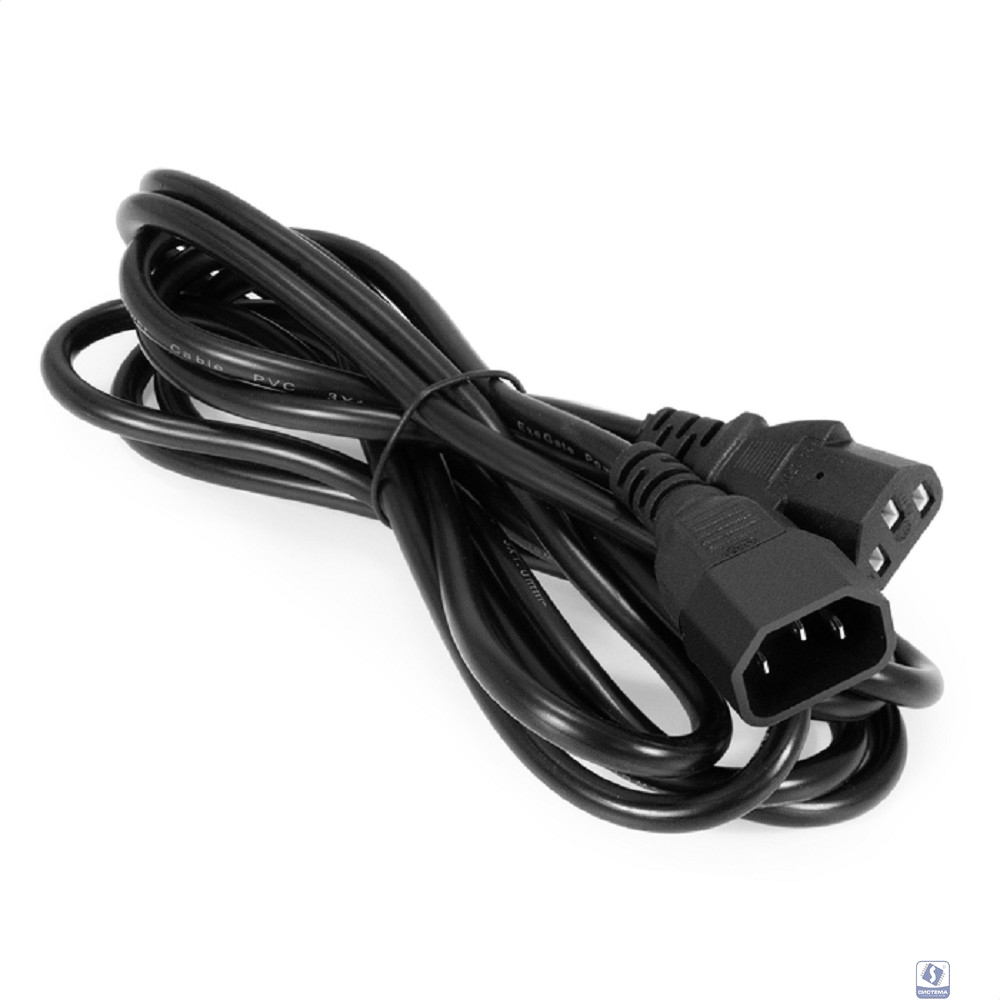 Exegate ES280989RUS Кабель монитор - компьютер (UPS->устройство) ExeGate Special EC-3S (IEC 320 С13->С14) 3*0.5mm2, CCA, черный, 3м.