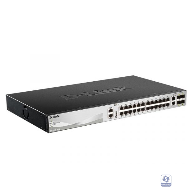 D-Link DMS-3130-30TS/A1A Управляемый L3 стекируемый коммутатор с 24 портами 100/1000/2.5GBase-T, 2 портами 10GBase-T и 4 портами 25GBase-X SFP28