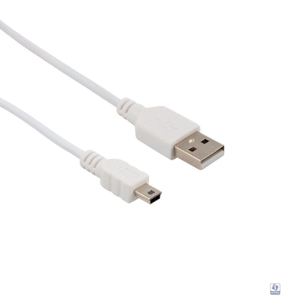 Bion Кабель интерфейсный USB 2.0 AM/miniBM 5P, 1.8 м, белый [BXP-CC-USB2-AM5P-018]