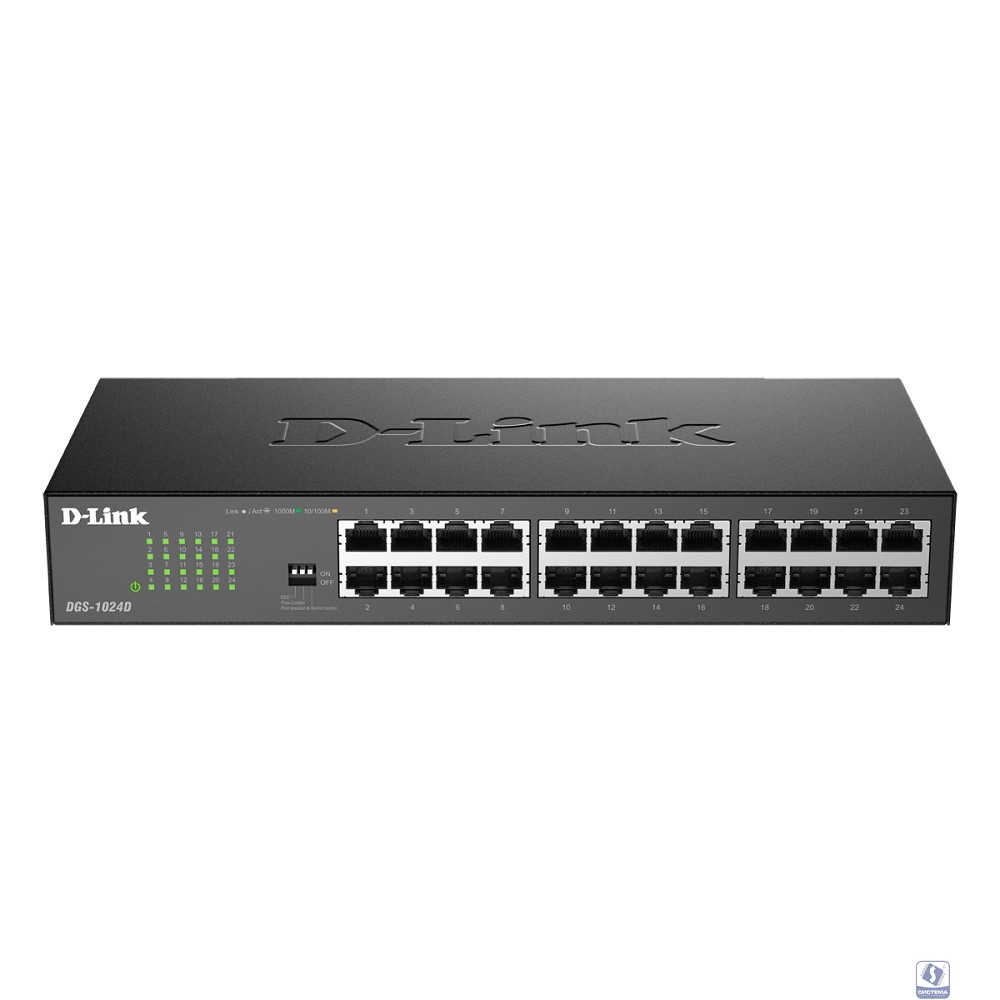D-Link DGS-1024D/J1A Неуправляемый коммутатор с 24 портами 10/100/1000Base-T 