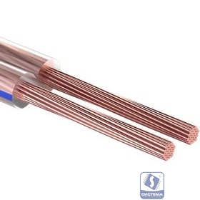 Rexant 01-6202-3 Кабель акустический, 2х0.35 мм2, прозрачный BLUELINE, 100 м.  