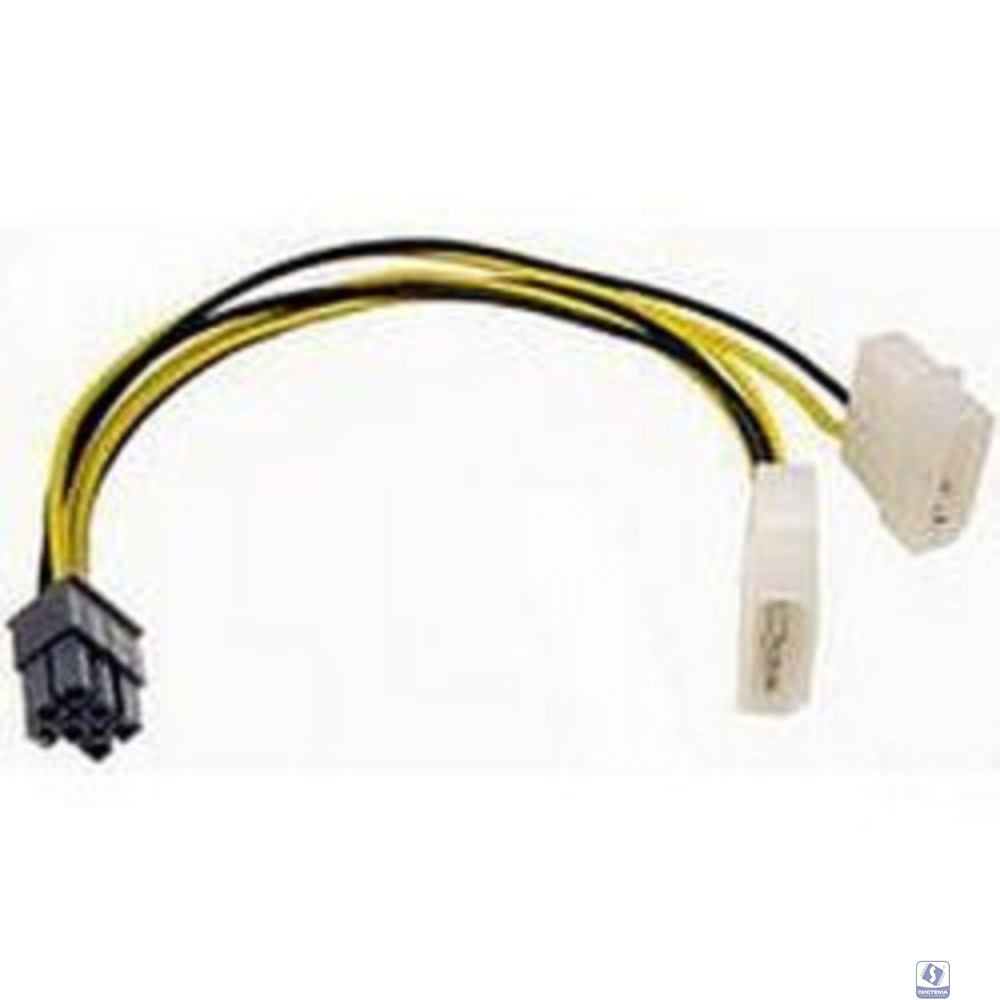 Gembird Разветвитель питания , 2xMolex->PCI-E 6pin, для подкл. в/к к б/п [CC-PSU-6]