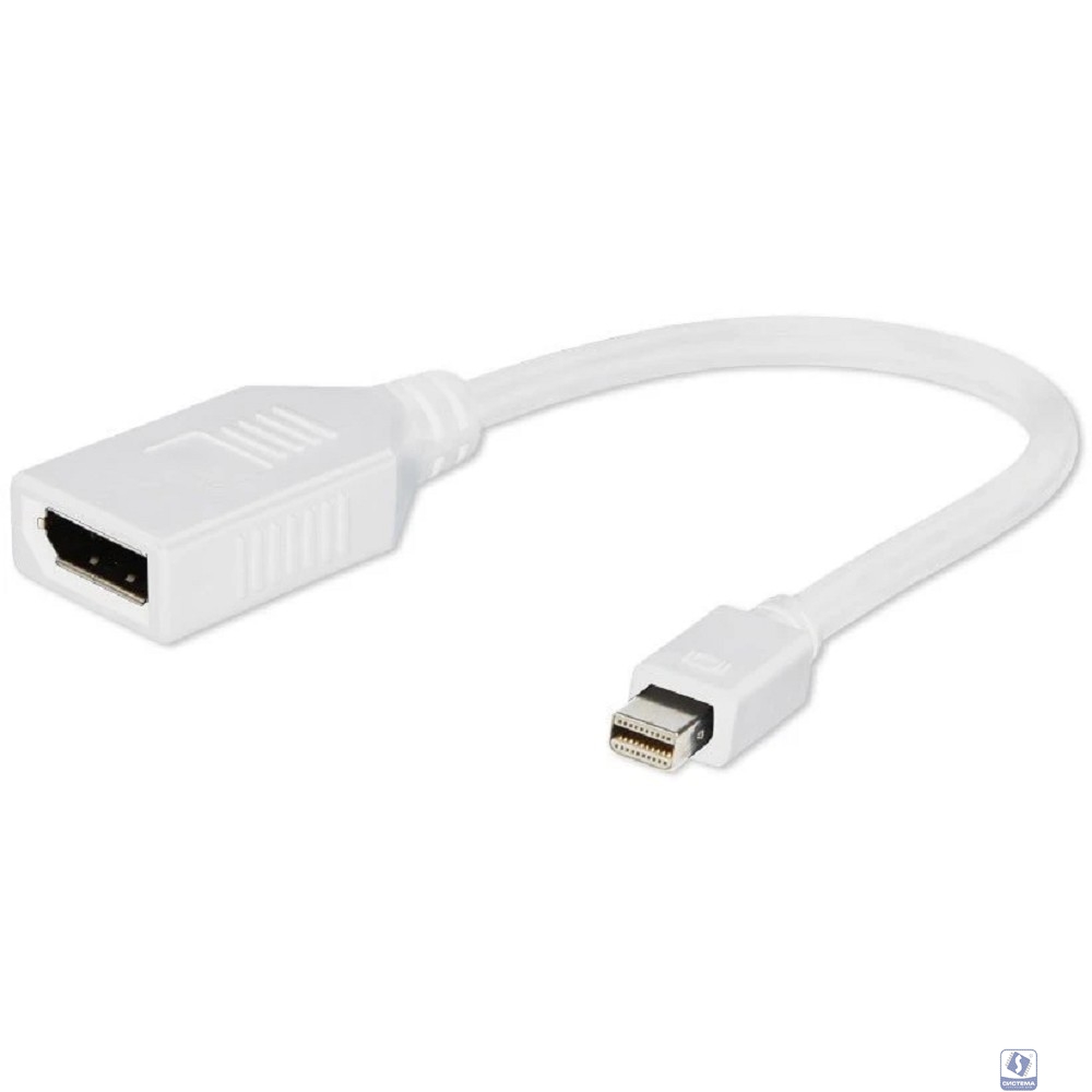 Gembird Переходник miniDisplayPort - DisplayPort,  20M/20F, длина 16см, белый (A-mDPM-DPF-001-W)