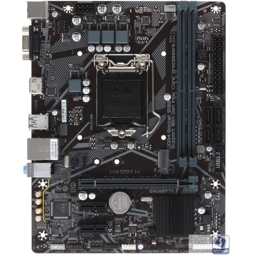 Материнская плата Gigabyte H410M H Soc-1200 Intel H410 2xDDR4 mATX AC`97 8ch(7.1) GbLAN+VGA+HDMI