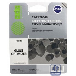 Cactus C13T05404010 Картридж струйный Cactus CS-EPT0540 прозрачный для Epson Stylus Photo R800/ R1800 (16,2ml)