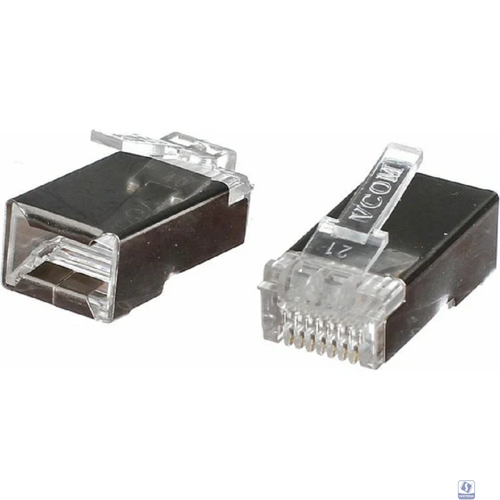 VCOM VNA2230-1/100 Разъем Plug RJ45 8P8C для FTP кабеля 5 кат. экранированный, 100шт, 