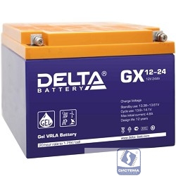 Delta GX 12-24 (24 А\ч, 12В) свинцово- кислотный аккумулятор  