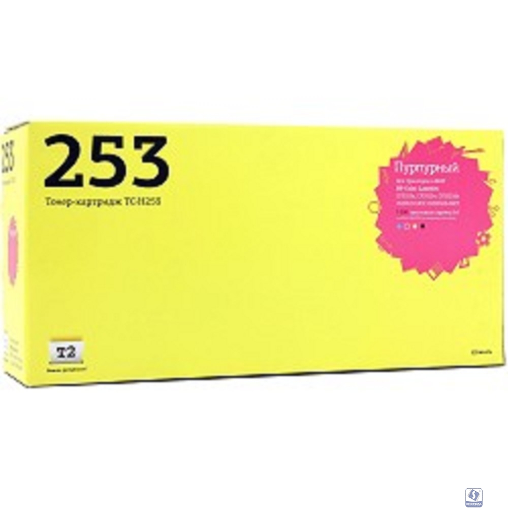 T2 CE253A Картридж для HP CLJ CP3525n/CM3530 (7000 стр.) пурпурный, с чипом