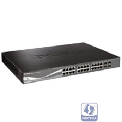 D-Link DGS-1510-28P/A1A PROJ Настраиваемый L2+ стекируемый коммутатор с 24 портами 10/100/1000Base-T, 2 портами 1000Base-X SFP и 2 портами 10GBase-X SFP+ (24 порта PoE 802.3af/at, PoE-бюджет 193 Вт)