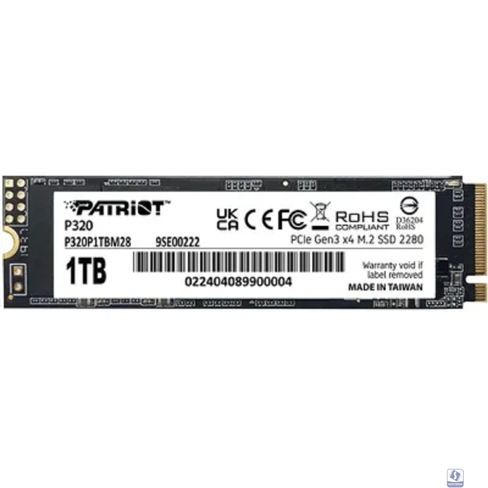 Накопитель SSD Patriot PCIe 3.0 x4 1TB P320P1TBM28 P320 M.2 2280