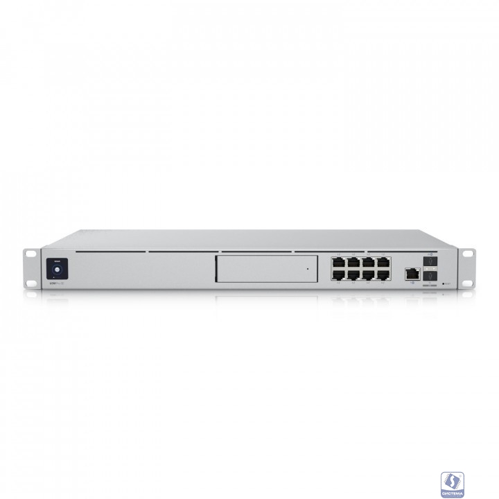 UBIQUITI UDM-SE Маршрутизатор, 1*10G SFP+, 8*GbE RJ45 LAN ports(2) PoE+,(6) PoE, 1*10G SFP+,1*2.5 GbE RJ45 WAN ports, 1*3.5" NVR HDD Слот