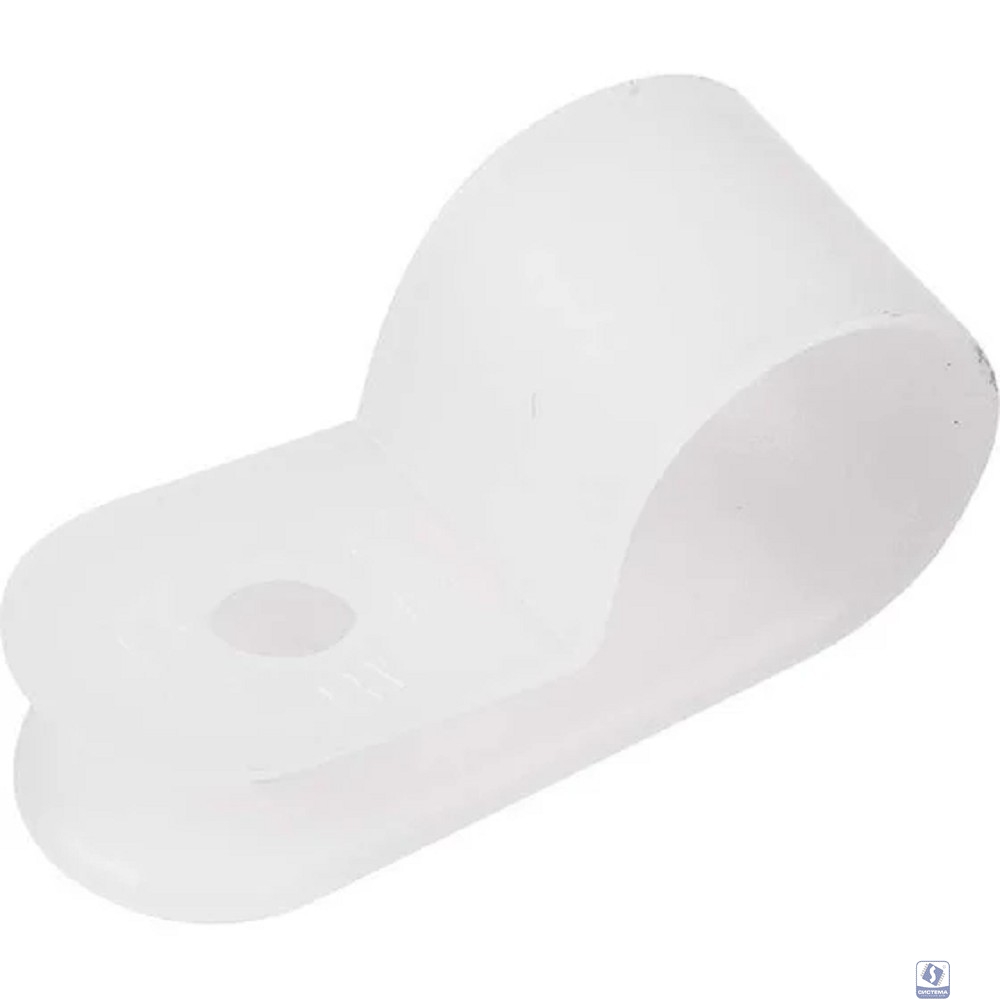 Rexant (07-4406) Скоба под винт 6мм, белая (50 шт/уп)