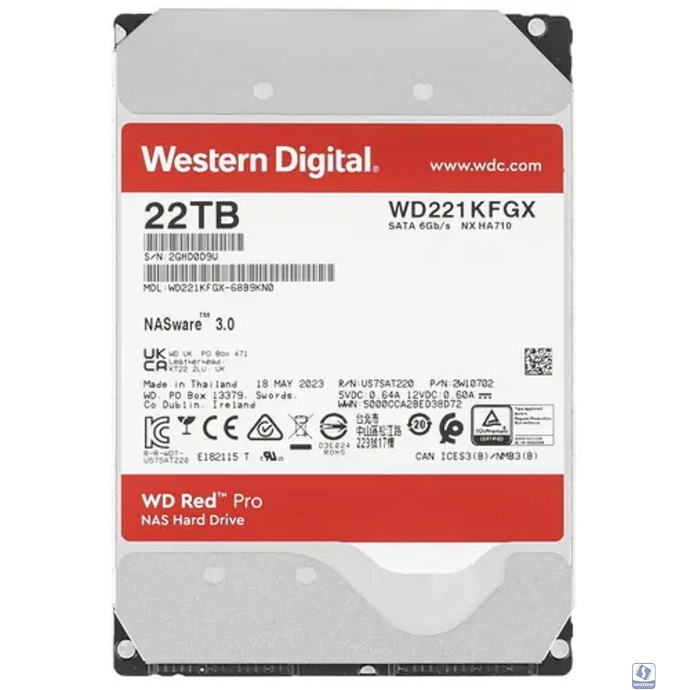 22TB WD Red Pro (WD221KFGX) 