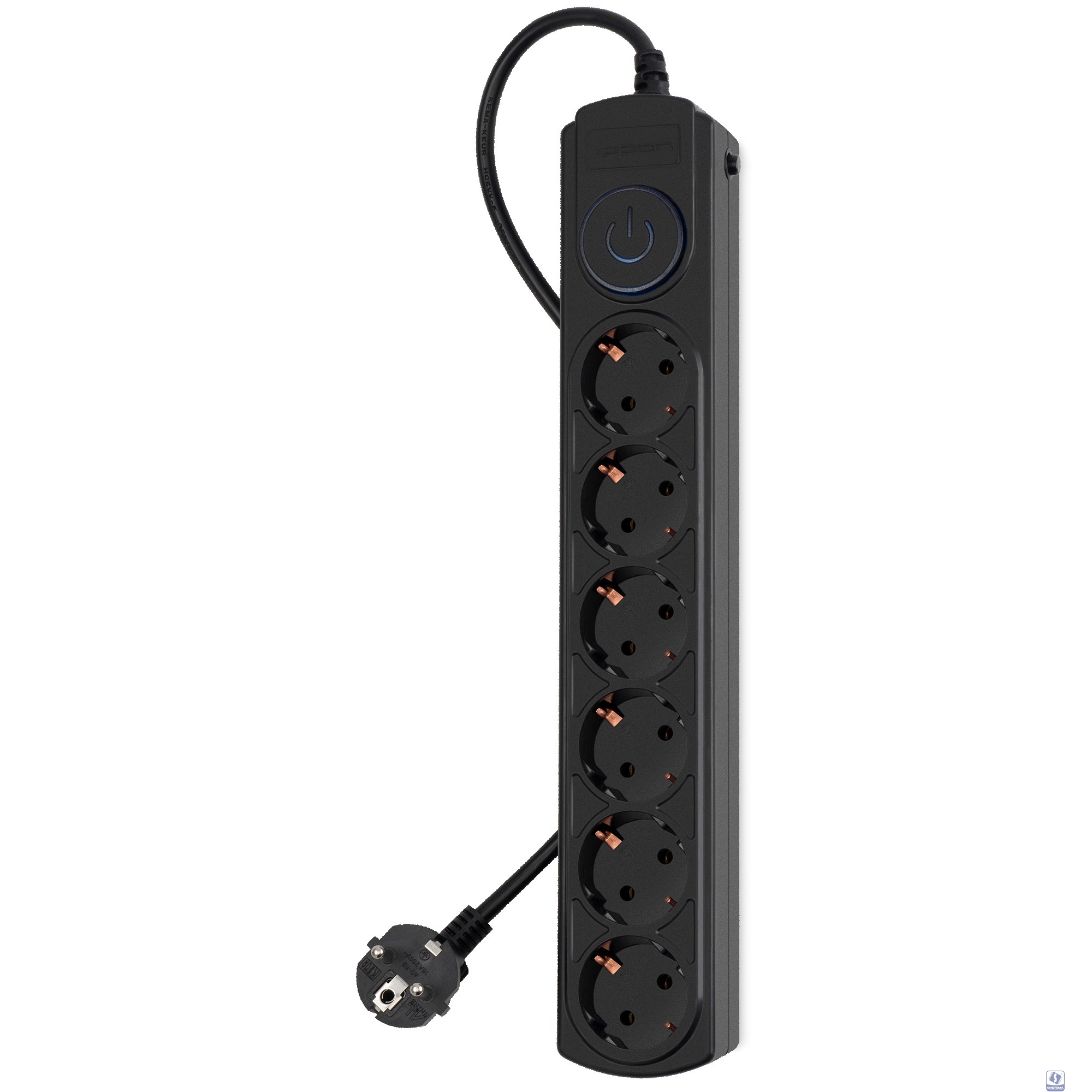 Ippon Сетевой фильтр BK-6-EU-3-10-B, 3м, черный 