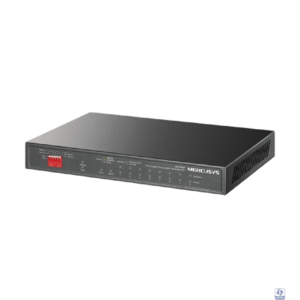 Mercusys MS110GMP 10-портовый гигабитный настольный коммутатор с 8 портами PoE+