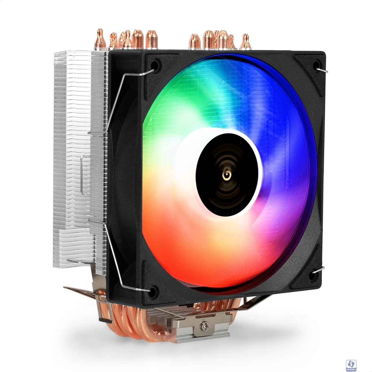 Exegate EX299608RUS Кулер ExeGate Wizard EXX600-PWM.FRGB (Al+Cu, 6 тепл.трубки, LGA775/1150/1151/1155/1156/1200/1700/1851/AM2/AM2+/AM3/AM3+/AM4/AM5/FM1/FM2/754/939/940, TDP 180W, Fan 120mm PWM, 600-18