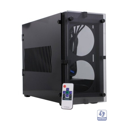 GameMax [Stratos ITX] без БП (Черн., Mini-ITX, зак.стекло,USB3.0, 2*120 вент+пульт)