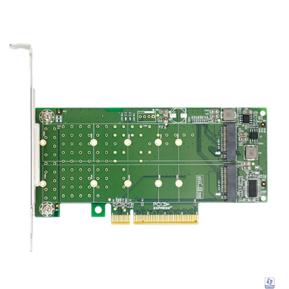 Lr-Link LRNV95N8 PCIe x8 to 2-Port M.2 NVMe Adapter, Supports 2*M.2 NVMe SSD for 2230, 2242, 2260,2280 and 22110mm