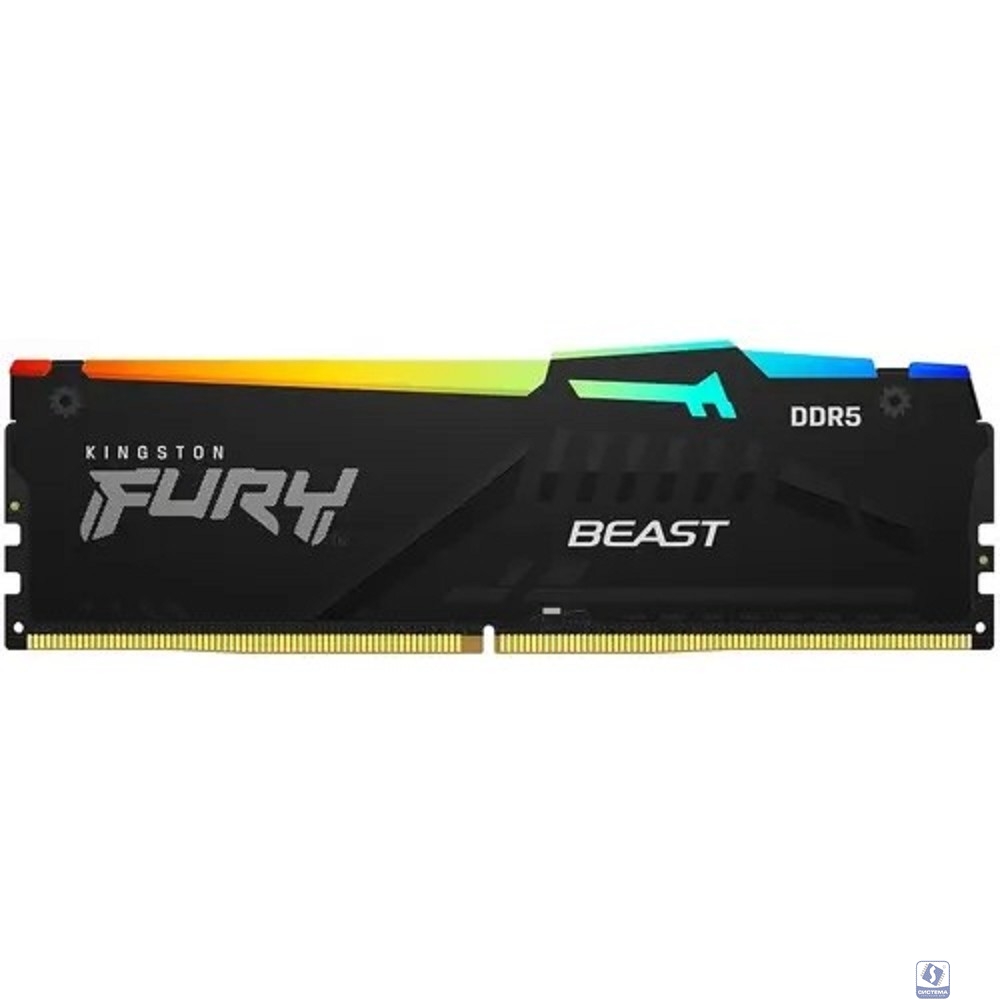 Kingston DDR5 DIMM 16GB 5600 FURY Beast RGB XMP Gaming Memory KF556C40BBA-16 
