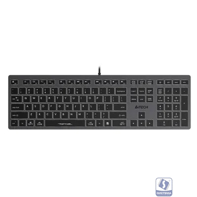 Клавиатура A4TECH Fstyler FX60,  USB, серый [fx60 grey / white]