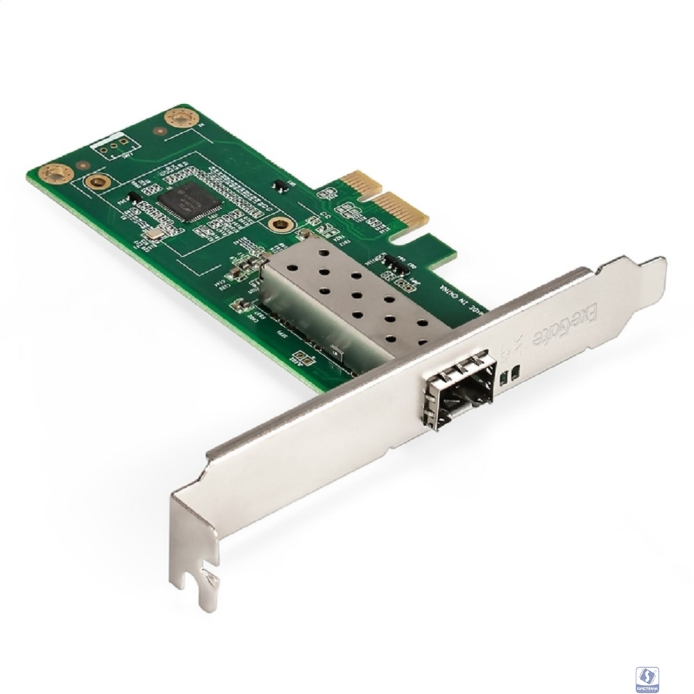 Exegate EX296228RUS Сетевой адаптер ExeGate EXE-i210-F1 (PCI-E x1 v2.0, порт 1xSFP (медный), 10/100/1000Mbps, Gigabit Server NIC Intel Chipset I210-F1)