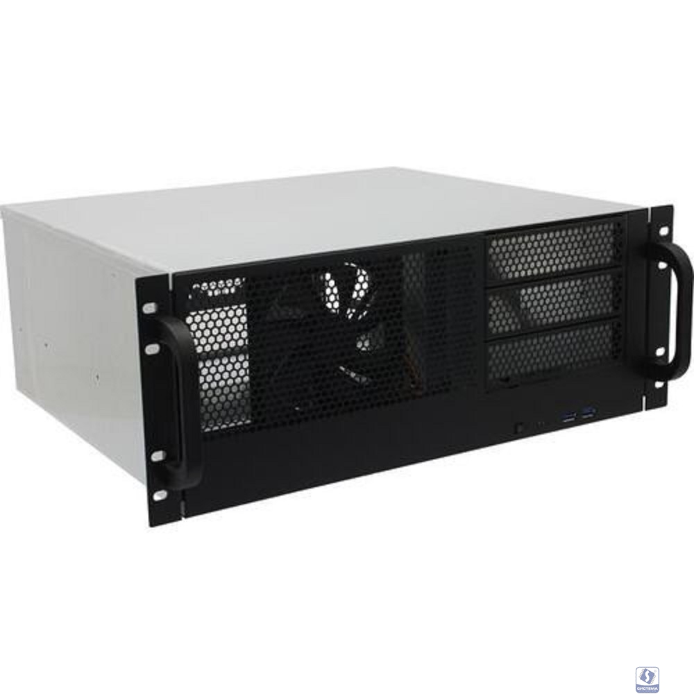 Procase RM438-B-0 Корпус 4U server case,3x5.25+8HDD,черный,без блока питания,глубина 380мм, MB ATX 12"x9.6"