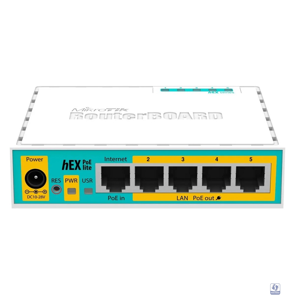 MikroTik RB750UPr2 Маршрутизатор проводной, hEX PoE lite, 5-портовый 100-Мбитный  с поддержкой PoE на 4-х портах 5x Ethernet, раздача PoE, 650 МГц ЦП, 64 МБ 