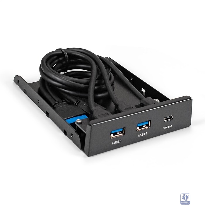 Exegate EX295471RUS Планка USB на переднюю панель ExeGate U3H-616, 3,5", 2*USB3.0+1*TypeC, черная, металл, подсоединение к мат. плате" Exegate EX295471RUS Планка USB на переднюю панель ExeGate U3H-616, 3,5", 2*USB3.0+1*TypeC, черная, металл, подсоединение к мат. плате"