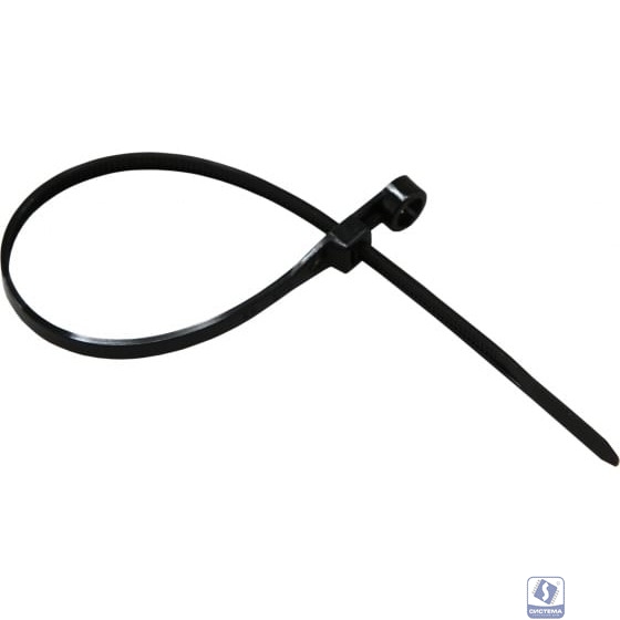 Rexant (07-0205) Хомут-стяжка нейлоновая под винт 200x4,3мм, черная (100 шт/уп)