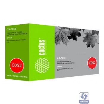 Cactus  Cartridge 052 Картридж  для CANON  i-SENSYS LBP212dw/214dw/215x/MF421dw/428x/426dw/429x (3100 стр.) чёрный, с чипом