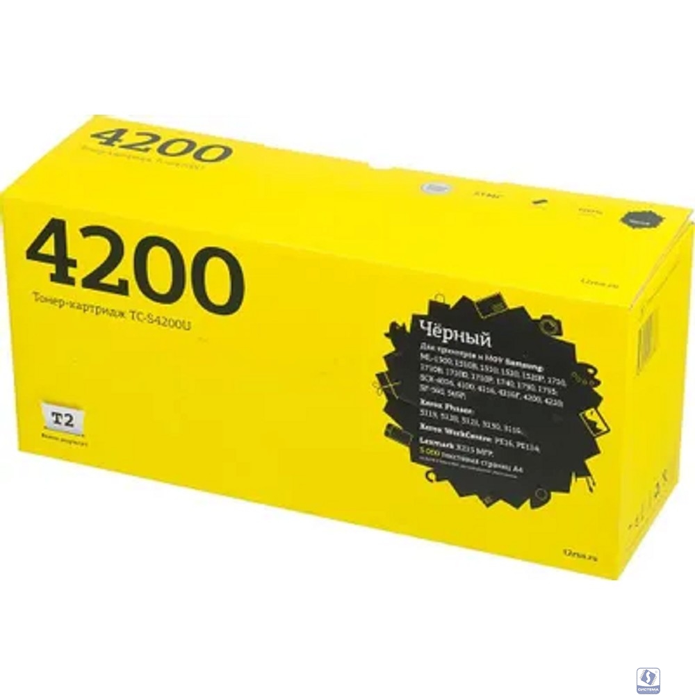 T2 ML-1520D3/ML-1710D3/SCX-4100D3/SCX-4216D3/SCX-D4200A/109R00725/109R00748/113R00667/013R00607 Картридж (TC-S4200U) для ML-1510/1710/SCX-4100/4200/Xerox 3115/3120/3130/PE16/PE114 (3000 стр.) с чип