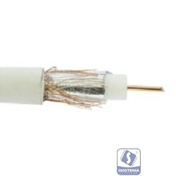 Кабель RG-6U+CU, 64*, 75 Ом, 100м., белый  REXANT [01-2223]