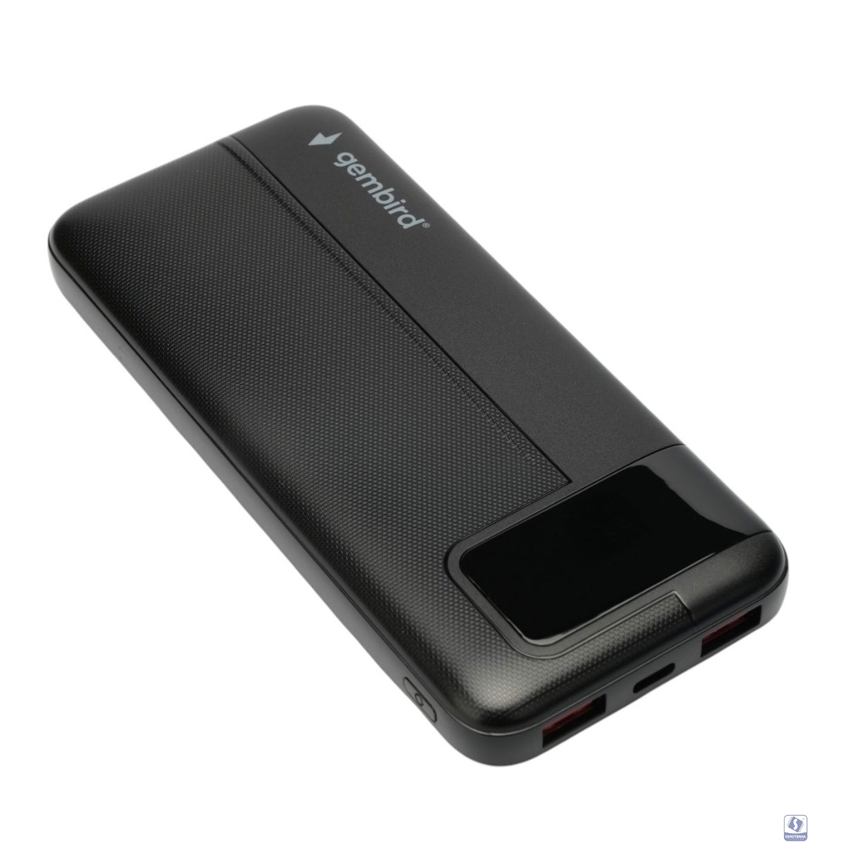 Gembird Портативный аккумулятор, 10000мАч, QC/PD, дисплей, черный (GPB-10Q)