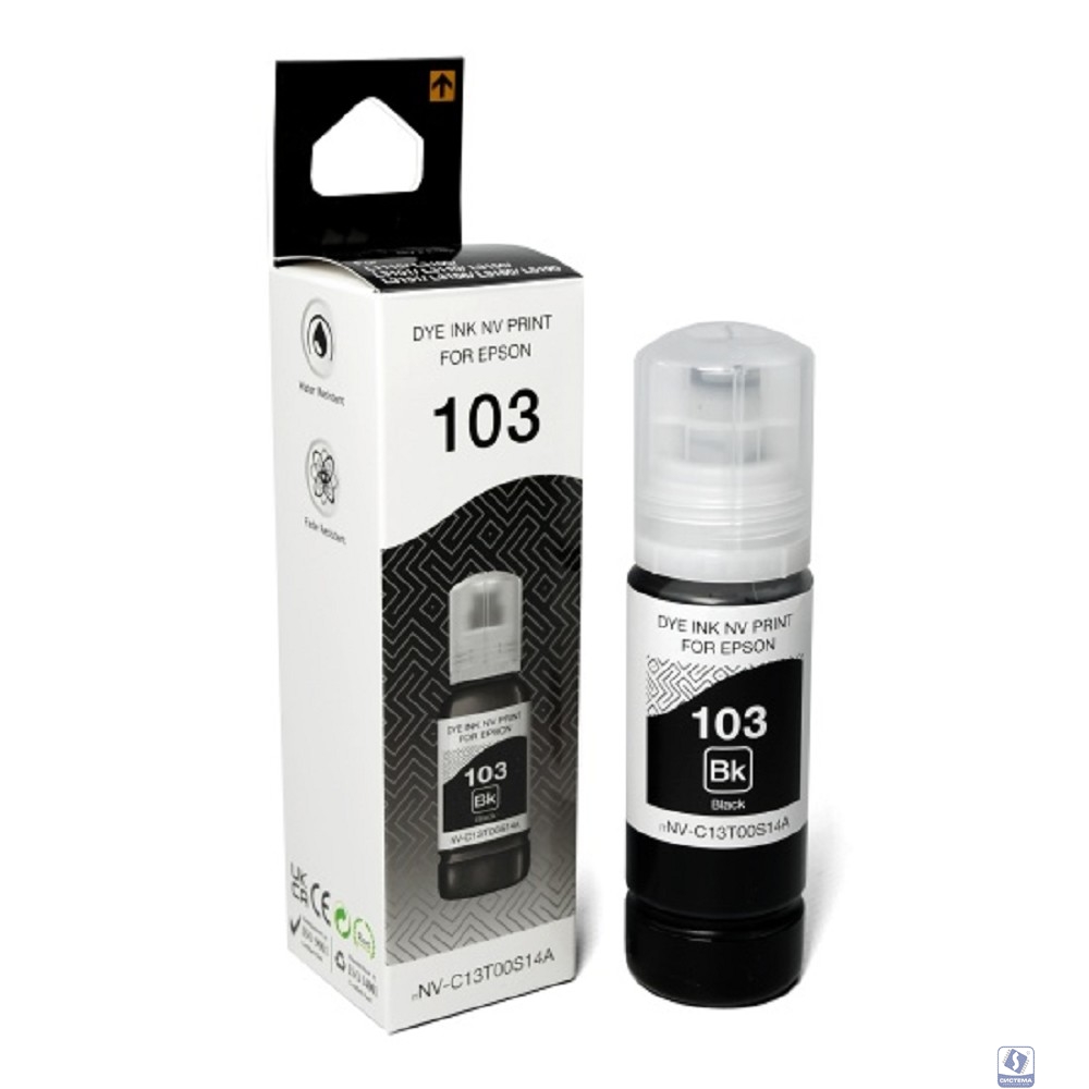 Чернила NVP 103 (NV-C13T00S14A) для Epson L1110, L3100 (70 мл) Black (в коробке) совместимые
