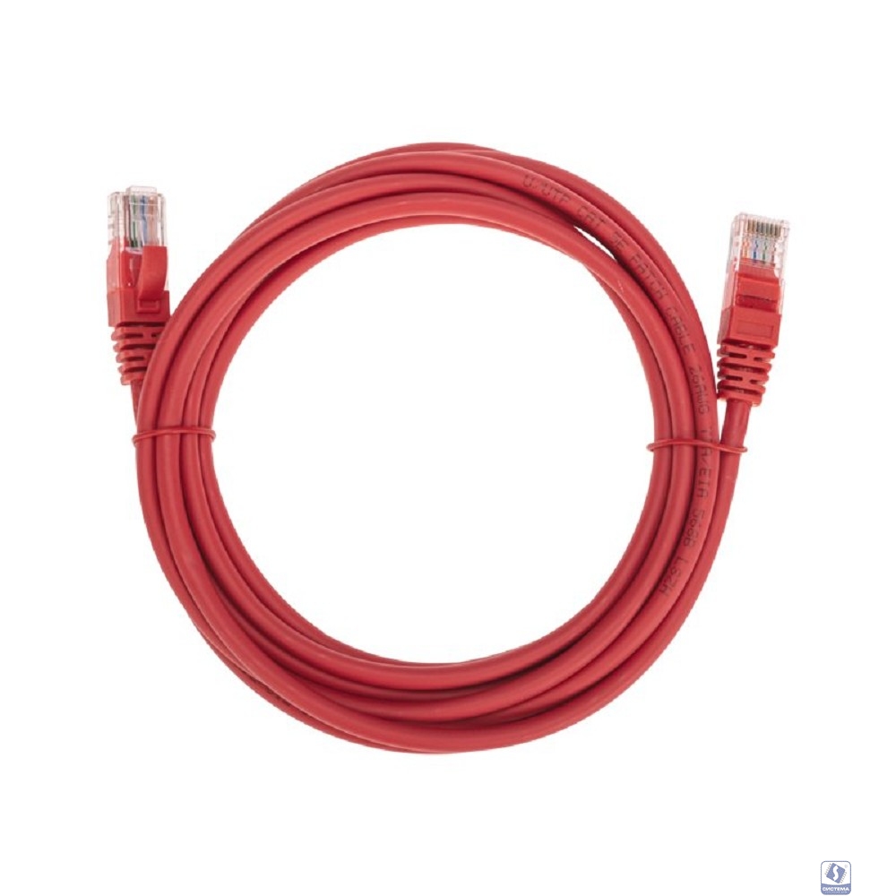 Rexant (02-0103-3) Патч-корд U/UTP, CAT 5e, RJ45-RJ45, 26AWG, LSZH, красный, 3м